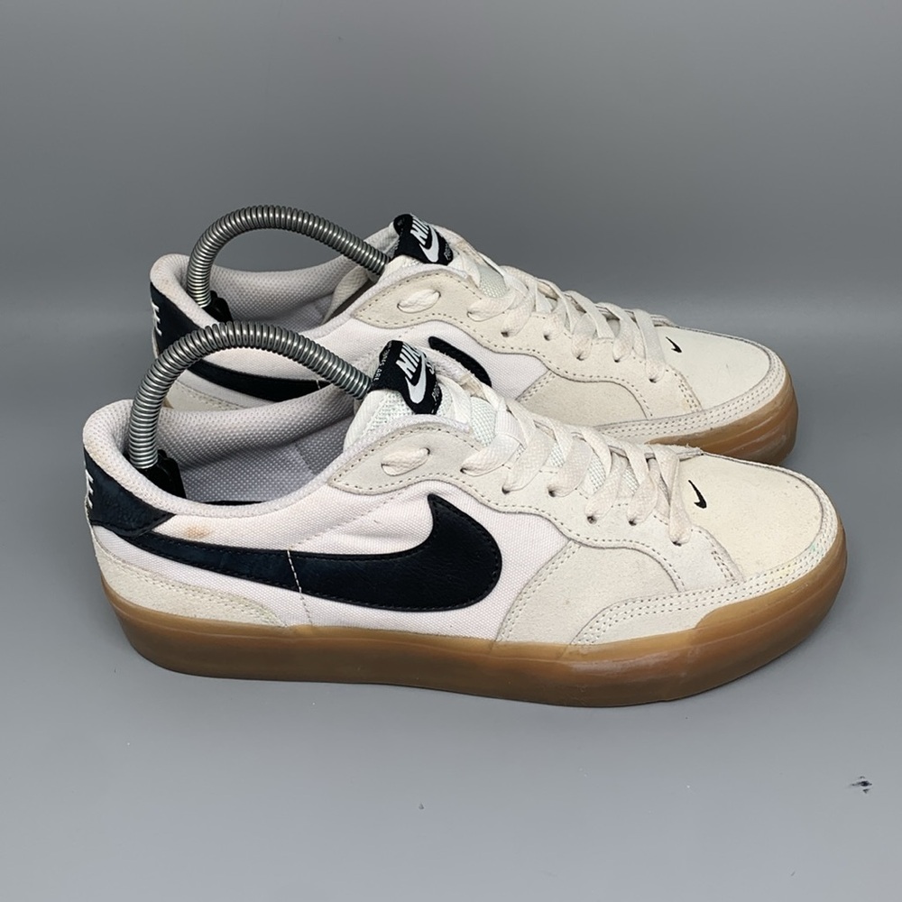 Nike SB Force 58 White Black Gum Skate Shoes DR9114-101 Women’s Sz 9‎